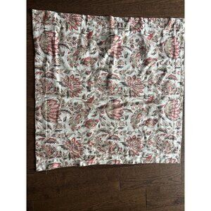 ONE Pottery Barn Octavia Paisley Late EURO Sham Linen Blend Floral Tan 26”